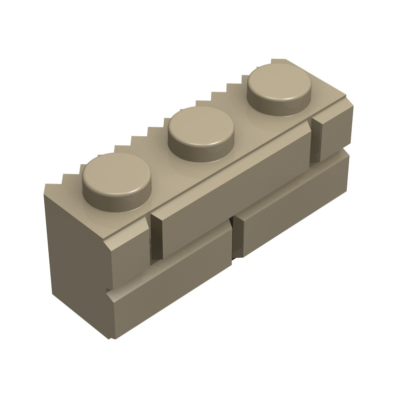 Combo 10 viên Gạch 1x3  - Đồ chơi lắp ráp Gạch MOC part Gạch vân tường gạch xây thành 1x3 brick