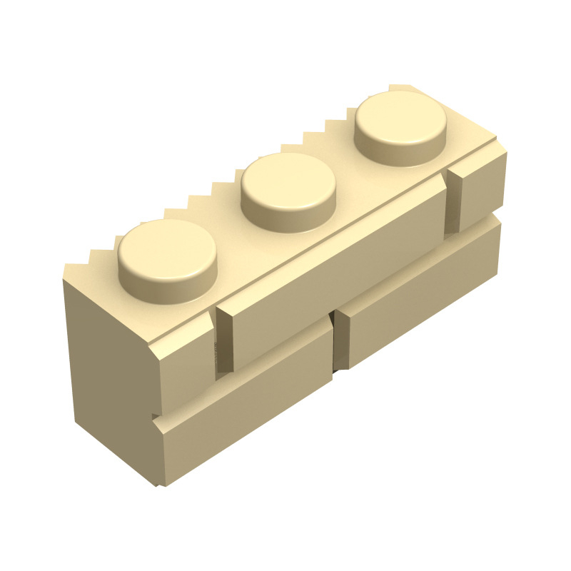 Combo 10 viên Gạch 1x3  - Đồ chơi lắp ráp Gạch MOC part Gạch vân tường gạch xây thành 1x3 brick