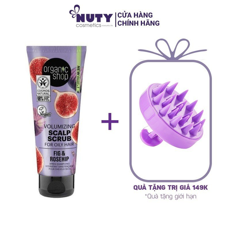 Tẩy Tế Bào Chết Da Đầu Organic Shop Chiết Xuất Sung Và Hạnh Nhân (75ml)