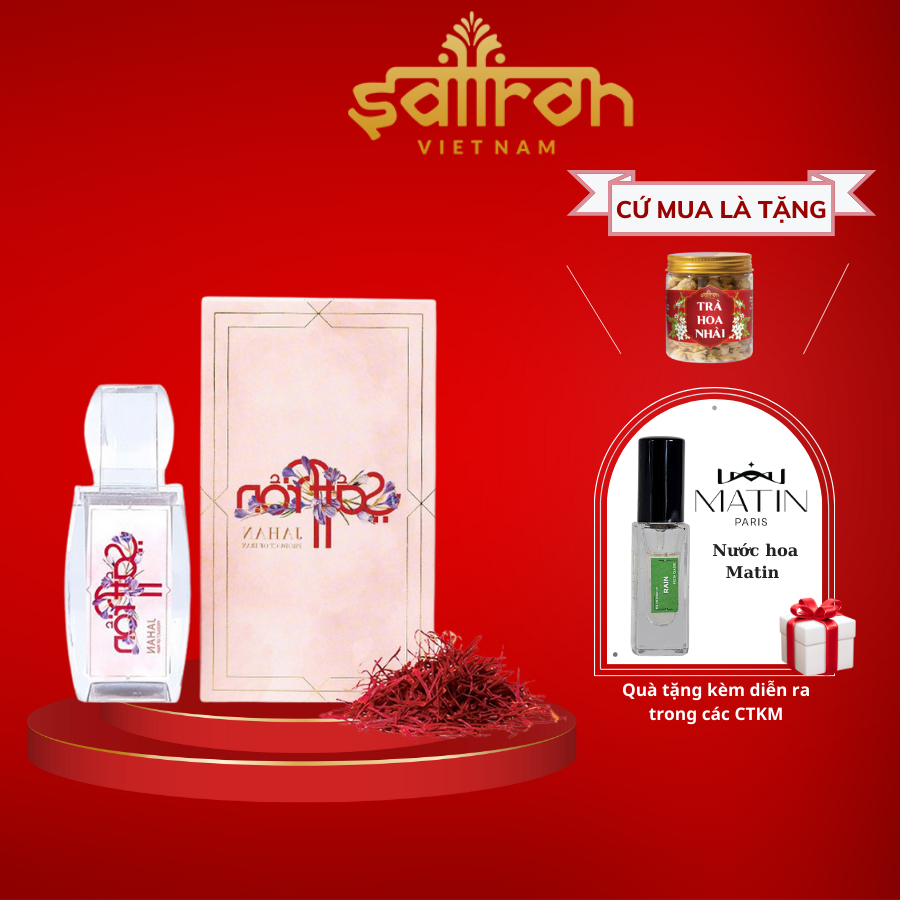 Nhụy hoa nghệ tây Saffron Jahan 0.5Gr/hộp thuộc thương hiệu Saffron Việt Nam chính hãng