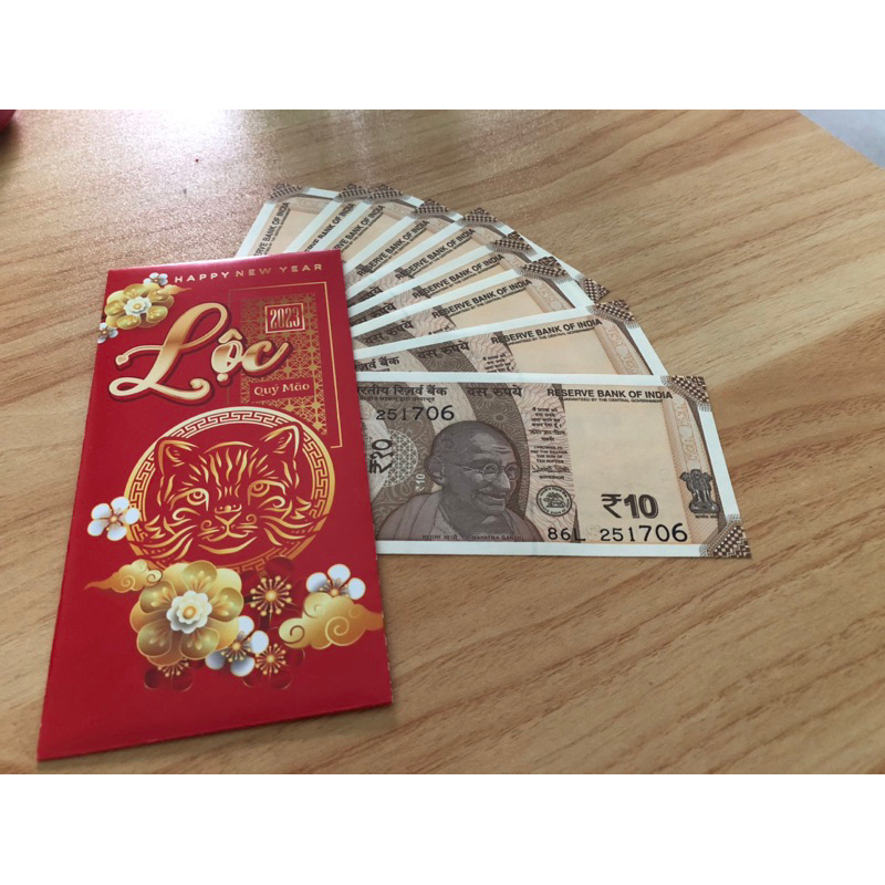 Tờ 10 Rup Ấn siêu đẹp ,lạ mới 100%