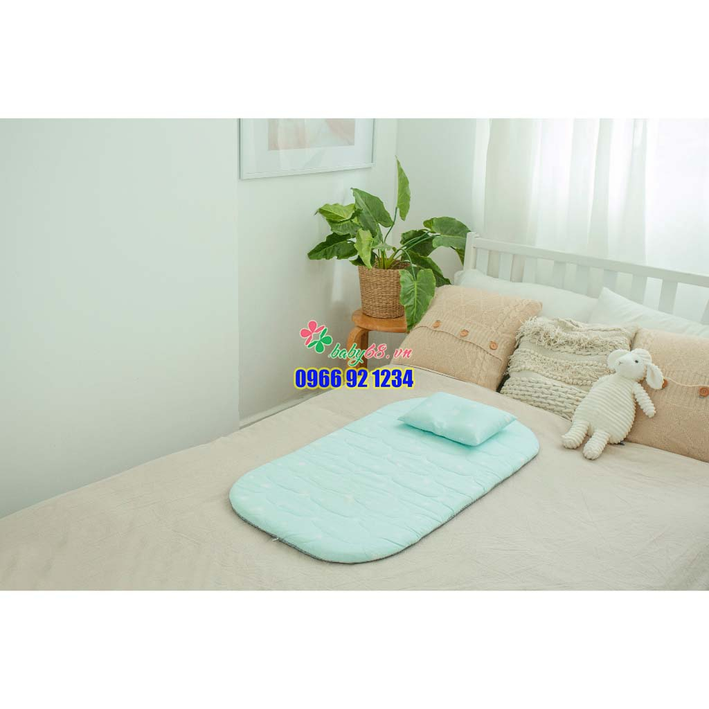 Nệm gối cho bé, đệm gối Cotton thoáng khí, kháng khuẩn, chống thấm, chống trượt, đặt trên giường - sàn phẳng - nôi cũi