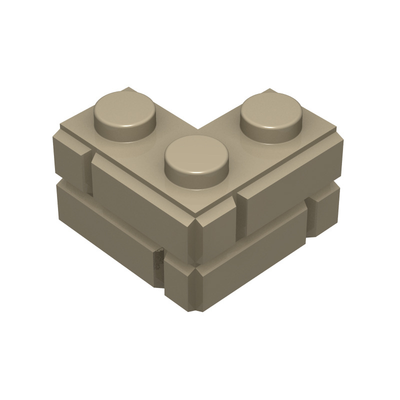 Combo 10 viên Gạch góc tường chữ L 2x2 - Đồ chơi lắp ráp gạch MOC part Gạch vân tường xây thành trì brick