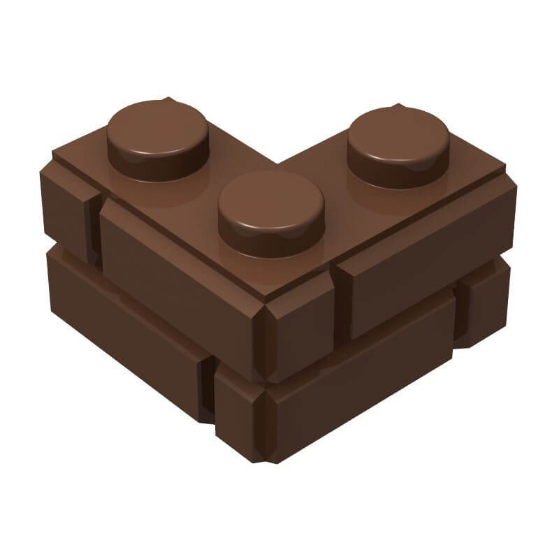 Combo 10 viên Gạch góc tường chữ L 2x2 - Đồ chơi lắp ráp gạch MOC part Gạch vân tường xây thành trì brick