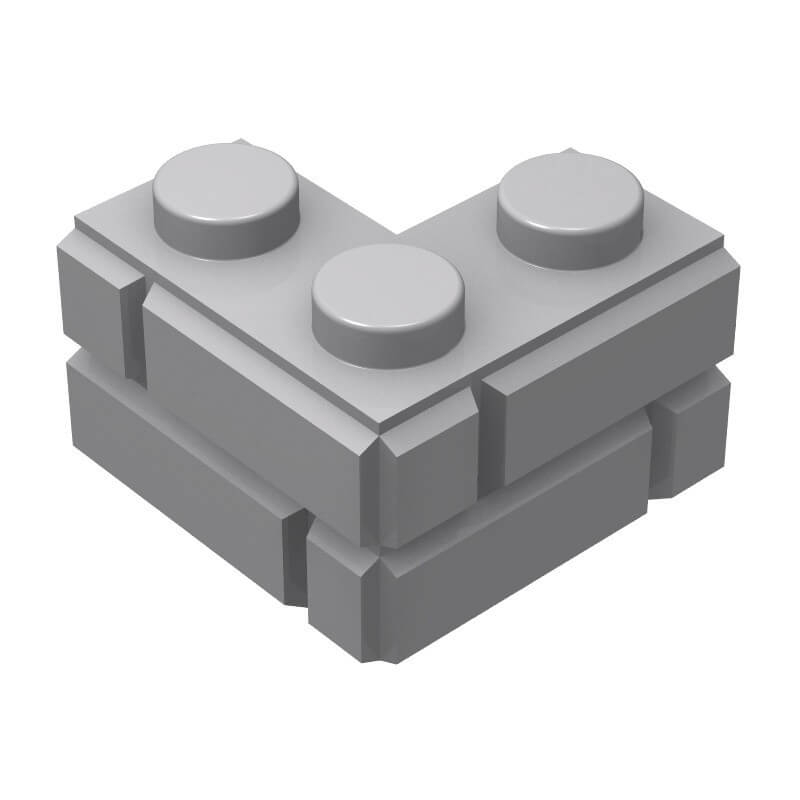 Combo 10 viên Gạch góc tường chữ L 2x2 - Đồ chơi lắp ráp gạch MOC part Gạch vân tường xây thành trì brick