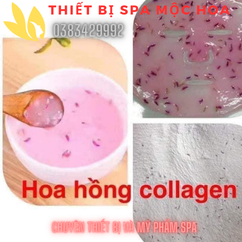 Mặt Nạ Collagen Hoa Hồng, Bột Hoa Hồng Cánh Hoa Handmade Mask Trắng Da Chăm Sóc Da Mặt Căng Bóng
