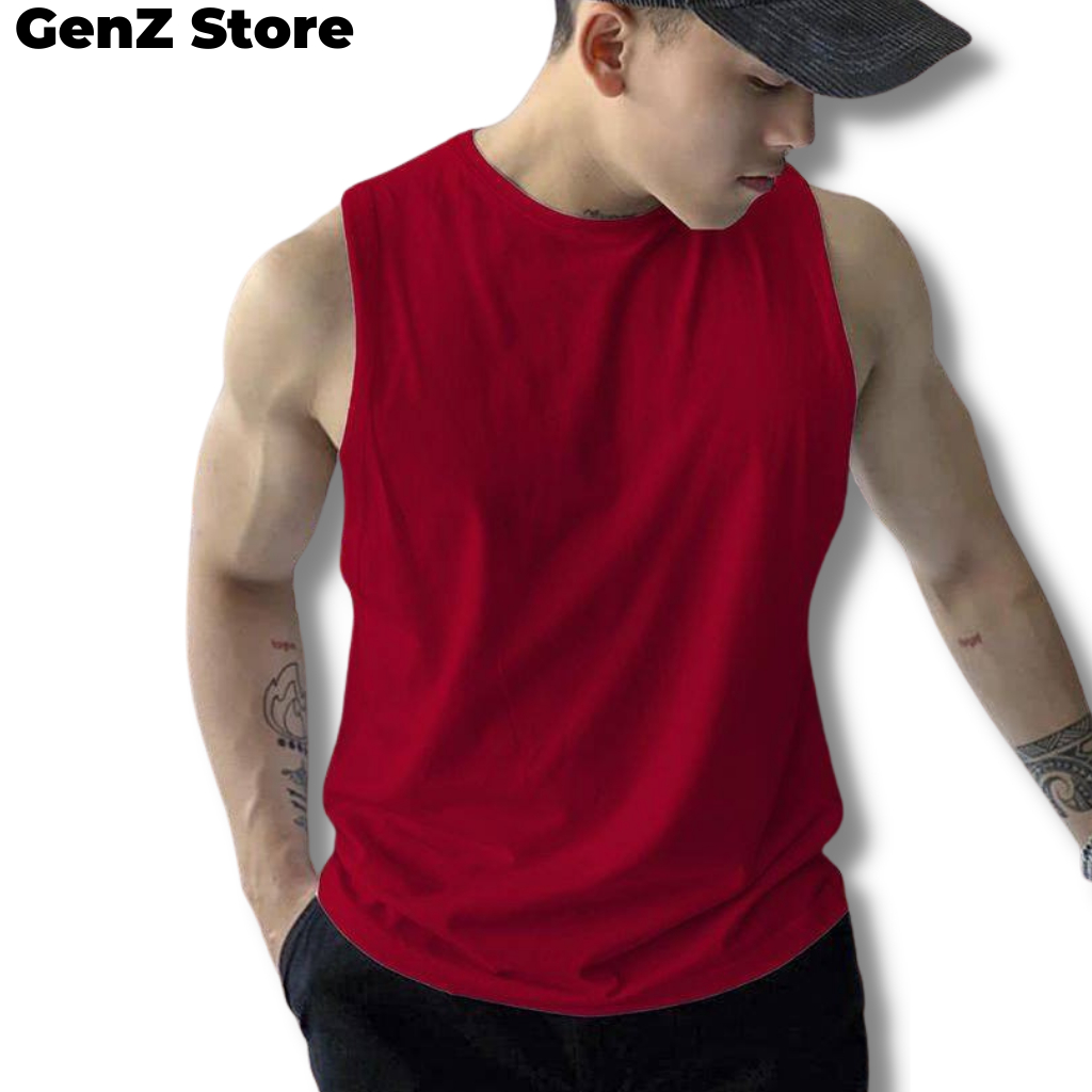 Áo ba lỗ nam tanktop chuẩn gym thể thao , Áo thun ba lỗ sát nách nam nữ vải cotton thoáng mát co giãn hút mồ hôi