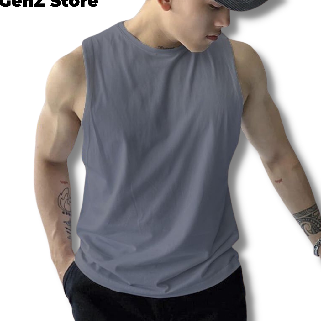 Áo ba lỗ nam tanktop chuẩn gym thể thao , Áo thun ba lỗ sát nách nam nữ vải cotton thoáng mát co giãn hút mồ hôi