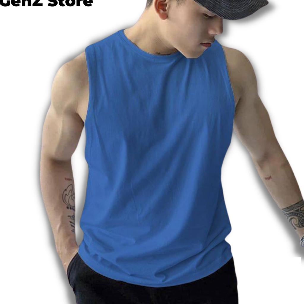 Áo ba lỗ nam tanktop chuẩn gym thể thao , Áo thun ba lỗ sát nách nam nữ vải cotton thoáng mát co giãn hút mồ hôi