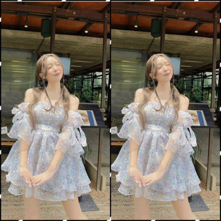 đầm voan bánh bèo