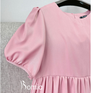 Váy bầu lụa hồng phấn bbdoll