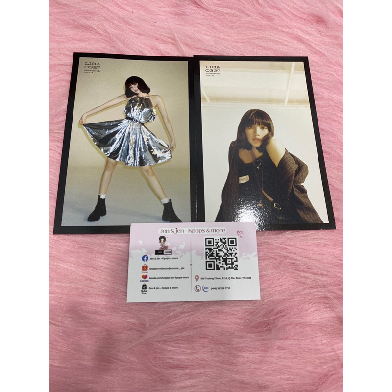 Card, pola, postcard, goods off chính hãng LISA BLACKPINK sẵn HCM