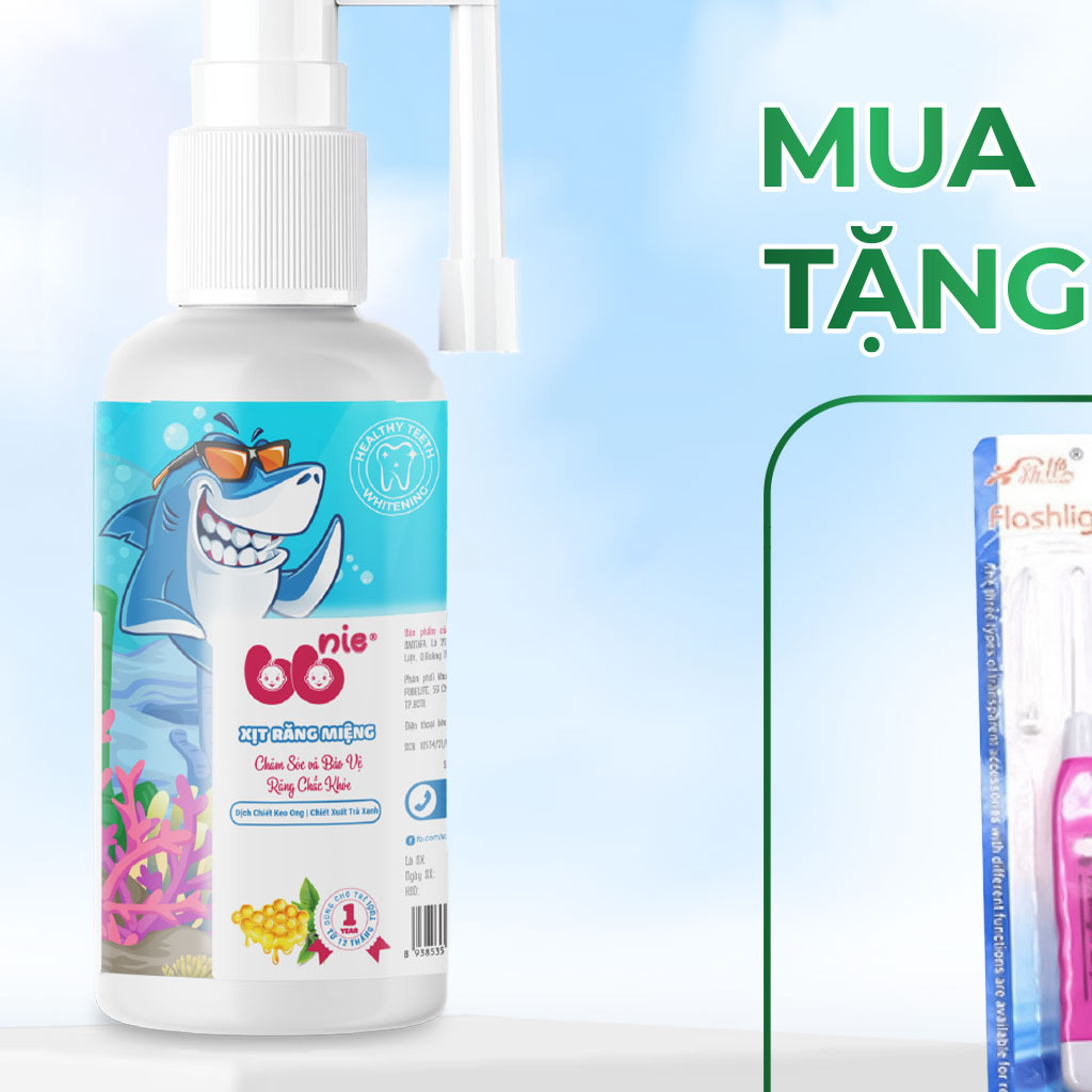 Xịt Phòng Sâu Răng Bổ Sung Fluor Giúp Răng Chắc Khỏe BBnie chai 30gr