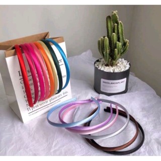 Cài tóc/bờm tóc satin bản nhỏ xinh xắn cho bạn gái