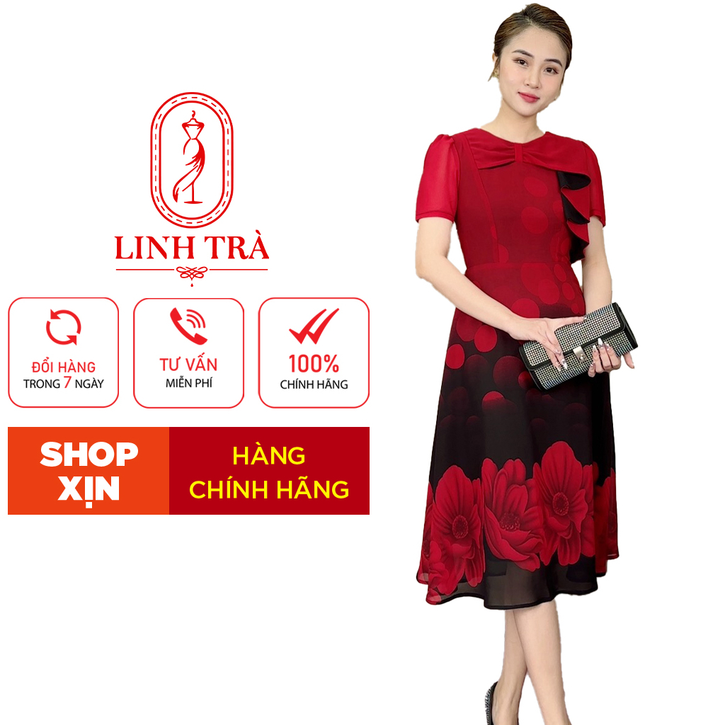 (LT 402) Bigsize Màu Sắc Trẻ Trung Tươi Sáng Họa Tiết Sang Trọng Đi Làm Đi Tiệc Cho Mẹ