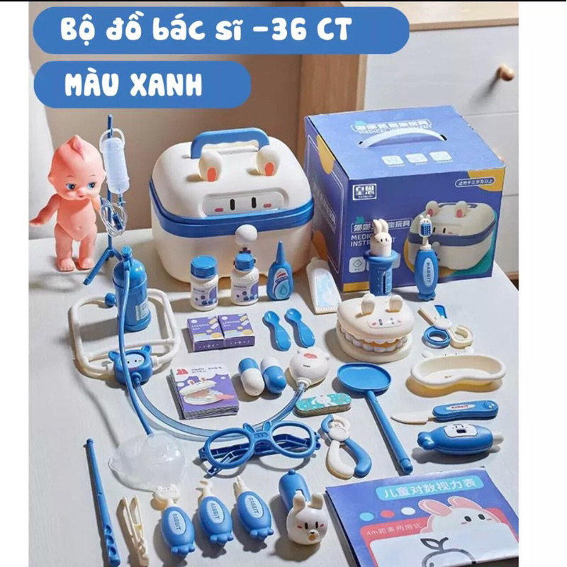 Bộ Đồ Chơi Bác Sĩ Hình Thỏ 36 Chi Tiết Cho Bé Yêu