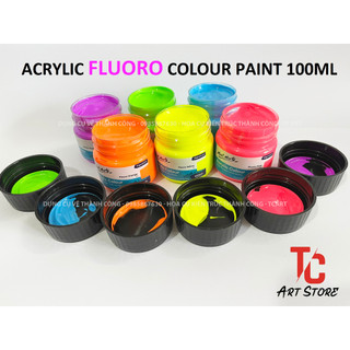 Màu acrylic phản quang/ dạ quang mont marte - hũ 100ml