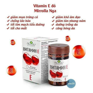 Viên uống Vitamin E đỏ Nga  làm đẹp trắng da