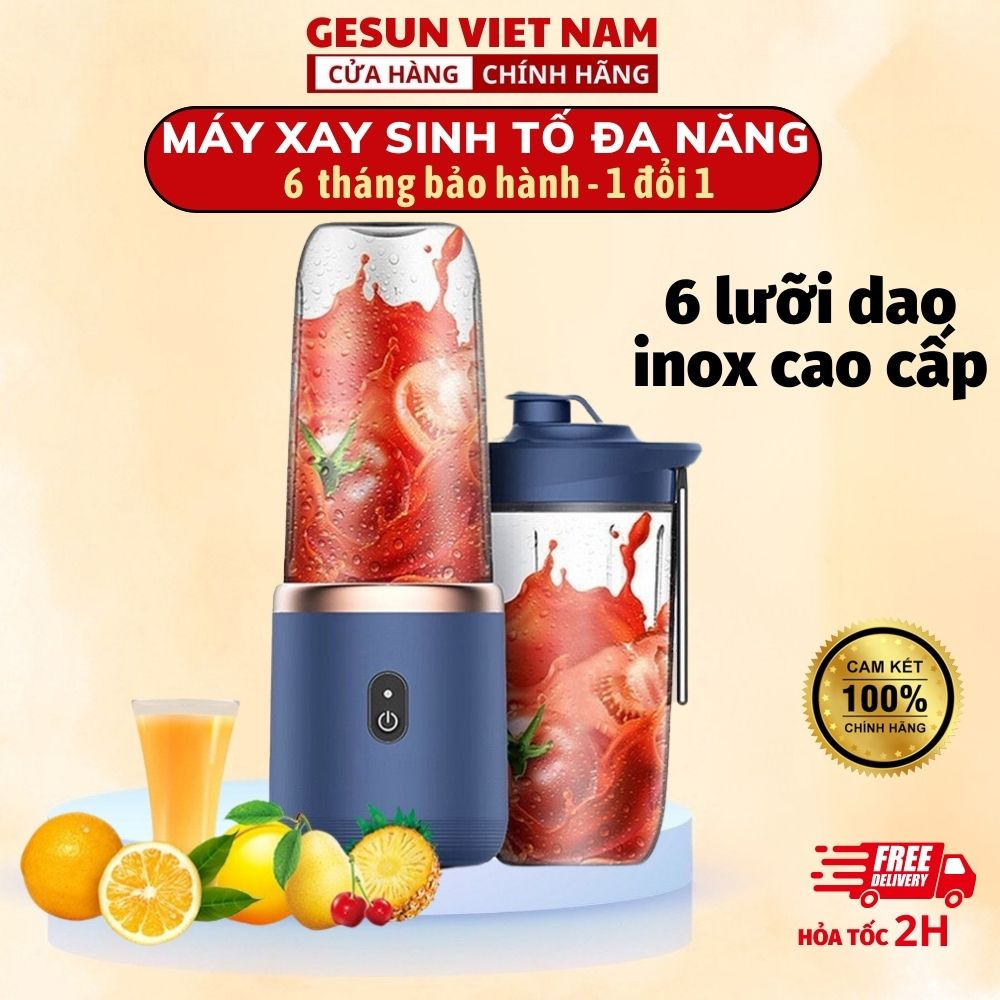 Máy xay sinh tố đa năng Juicing Cup, máy xay đa năng hai cối, máy xay đá, ép trái cây, làm sữa đậu nành bảo hành 6 tháng