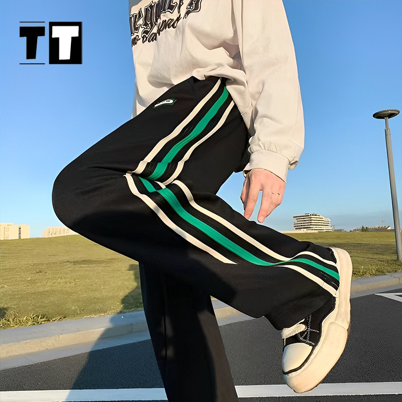 Men's Wide Tube Hàn Quốc quần thể thao Unisex vải cao cấp cộng với kích thước mùa hè