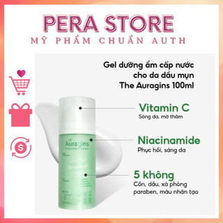 Gel dưỡng ẩm sáng da The Auragins Skin Rescue Brightening 100ml cho làn da ngậm nước căng bóng