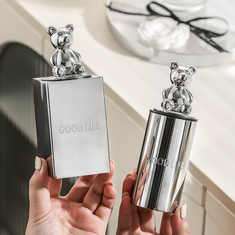 Hộp Đựng Tăm Inox Gấu Beabrick Sang Trọng