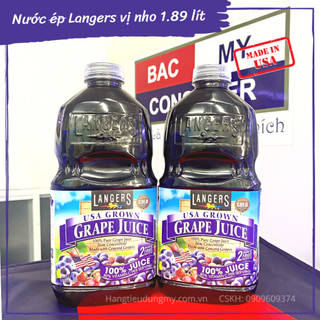 Nước ép trái cây Langers Mỹ - Không chất phụ gia - không chất hóa học