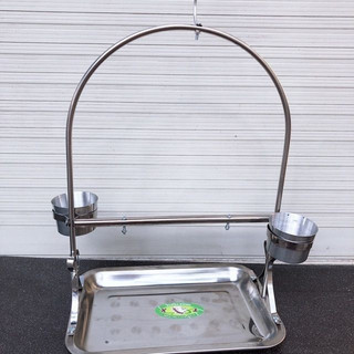 Cầu đứng inox cho chim vẹt , bồ câu