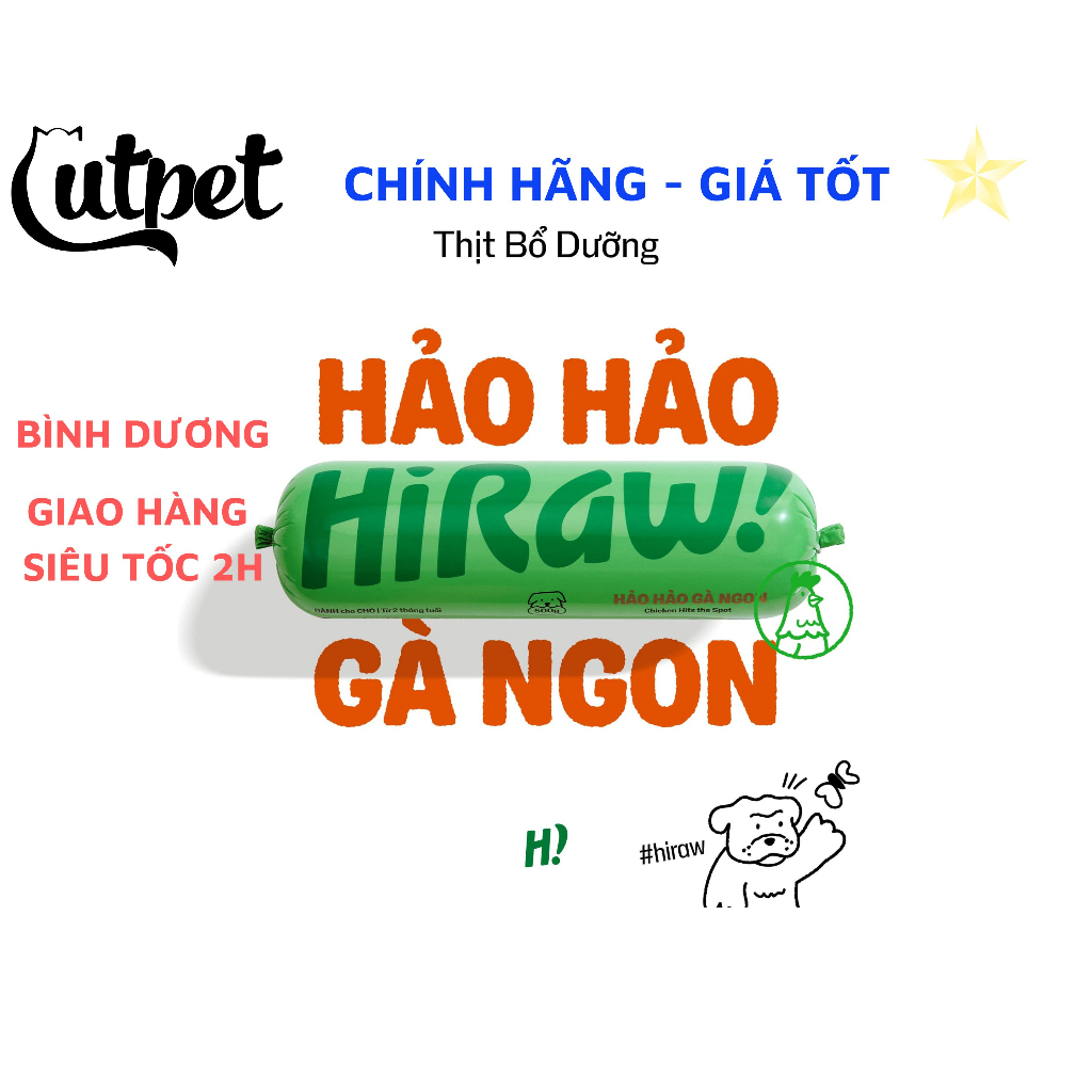 HI RAW! - Hảo Hảo Gà Ngon 500gr - Raw Meat cho Chó từ 2 tháng tuổi - [SHIP 2H BÌNH DƯƠNG]