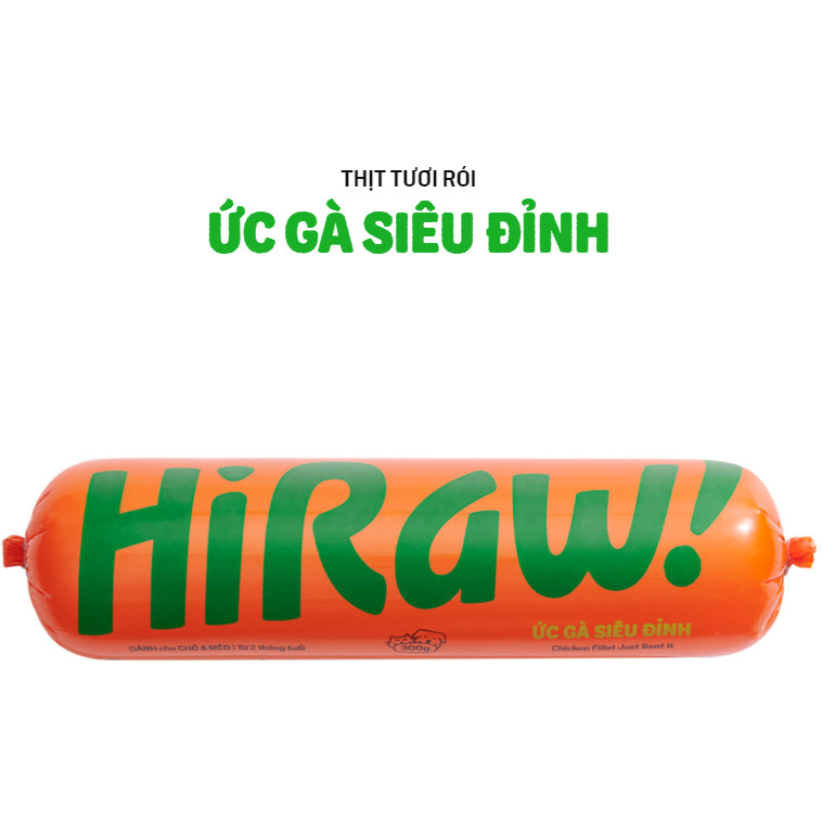 HI RAW! - Ức Gà Siêu Đỉnh 300gram - Raw Meat cho Mèo từ 2 tháng tuổi - [SHIP 2H BÌNH DƯƠNG]