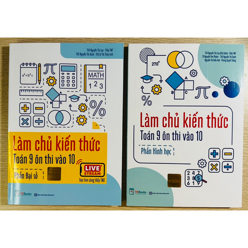 Sách - Combo Làm chủ kiến thức Toán 9 ôn thi vào 10 ( Đại số và Hình học)