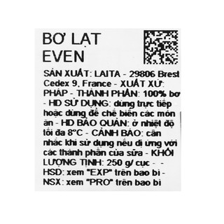 Bơ thỏi Even 250G - Nhập khẩu Pháp