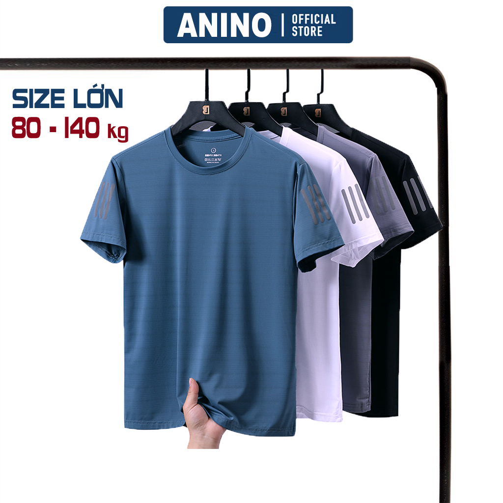Áo thun nam big size vải thun lạnh siêu thoáng mát, thấm hút tốt cho người béo, mập