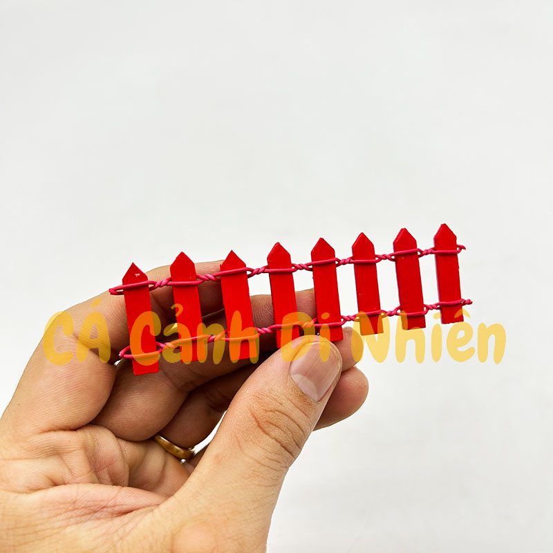 Mô hình hàng rào NHỎ 9x3cm bằng gỗ nhiều màu sắc trang trí hồ cá Terrarium sen đá