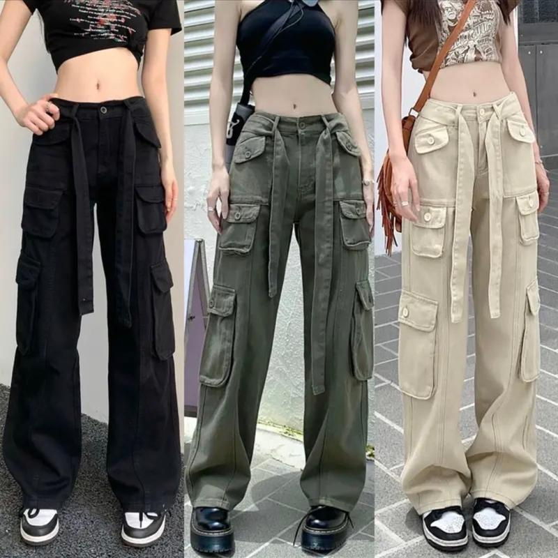 Quần Dài Túi Hộp Ống Rộng Kaki Cotton JULY 8 Túi Cạp Cao Nam Nữ Unisex