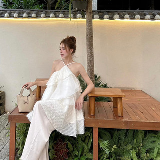 Set áo yếm xếp tầng mix quần suông - TKCC BAGEO