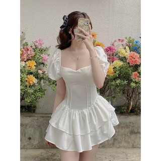 Váy Ngắn Nhiều tầng Jumsuit Xòe