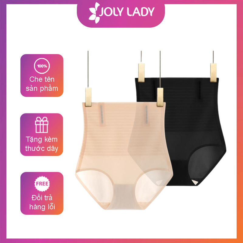 Quần lót gen bụng dưới đúc su tàng hình, quần siết eo 3D cạp cao loại 4 thanh chống cuộn JOLY LADY