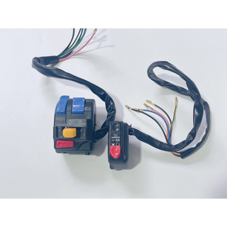 Cùm công tắc Fz trái phải gắn chế các dòng xe, cùm Fz nút xanh đỏ