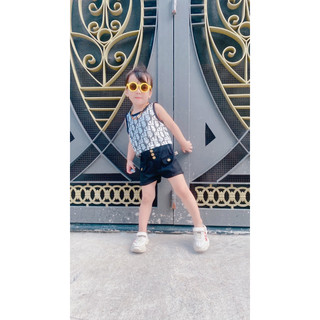 Set Áo Thun Quần Đen Siêu Cưng Bé Gái