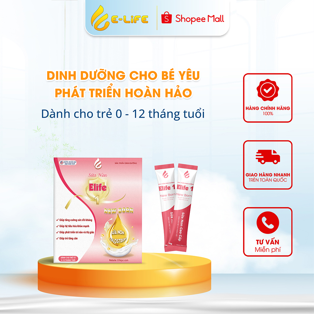 Sữa non cao cấp Elife 1 tăng cường hệ miễn dịch, tăng sức đề kháng, giảm ốm vặt dành cho trẻ từ 0-12 tháng tuổi