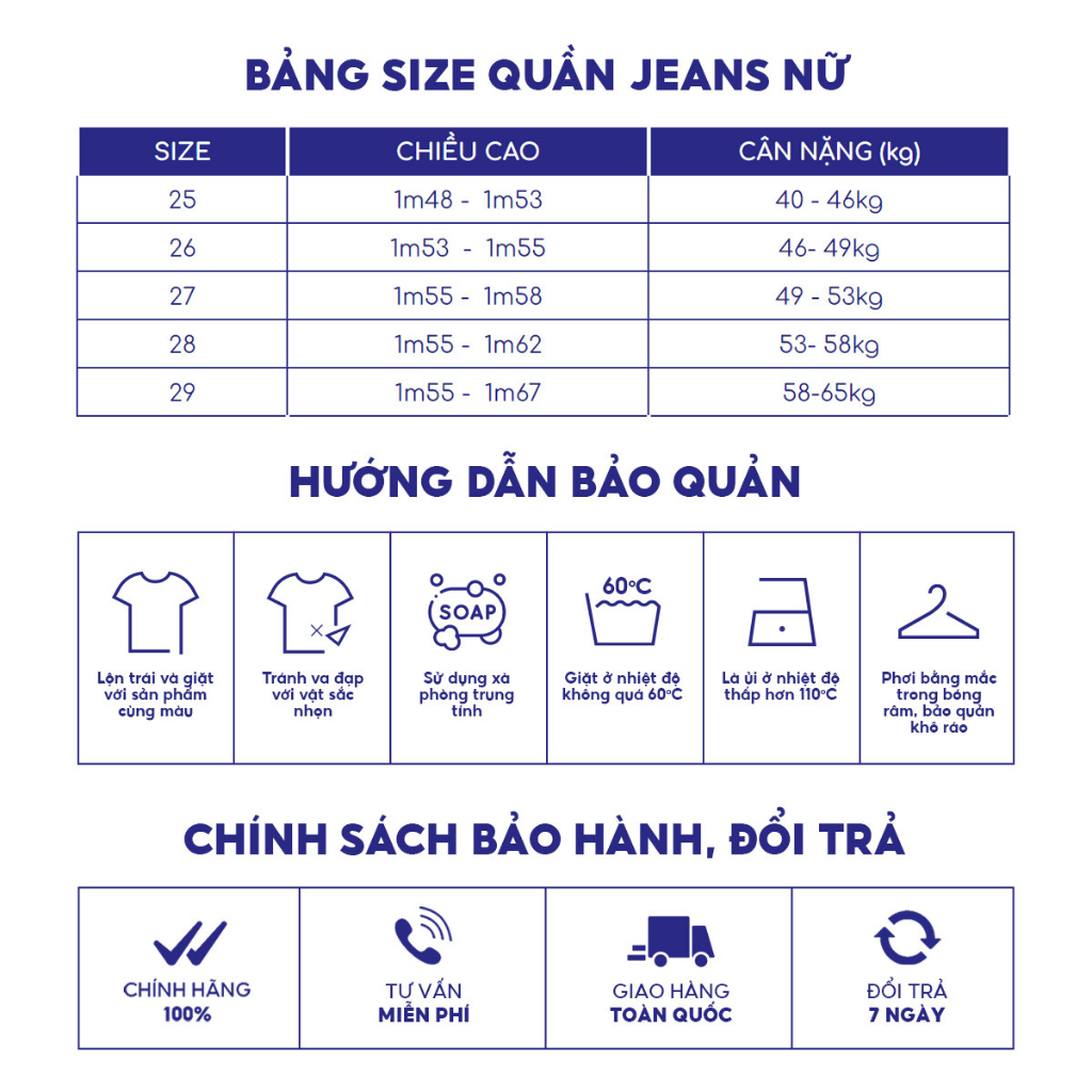 Quần bò nữ YODY jean baggy cạp cao ống lửng chất bò co giãn tốt QJN3076