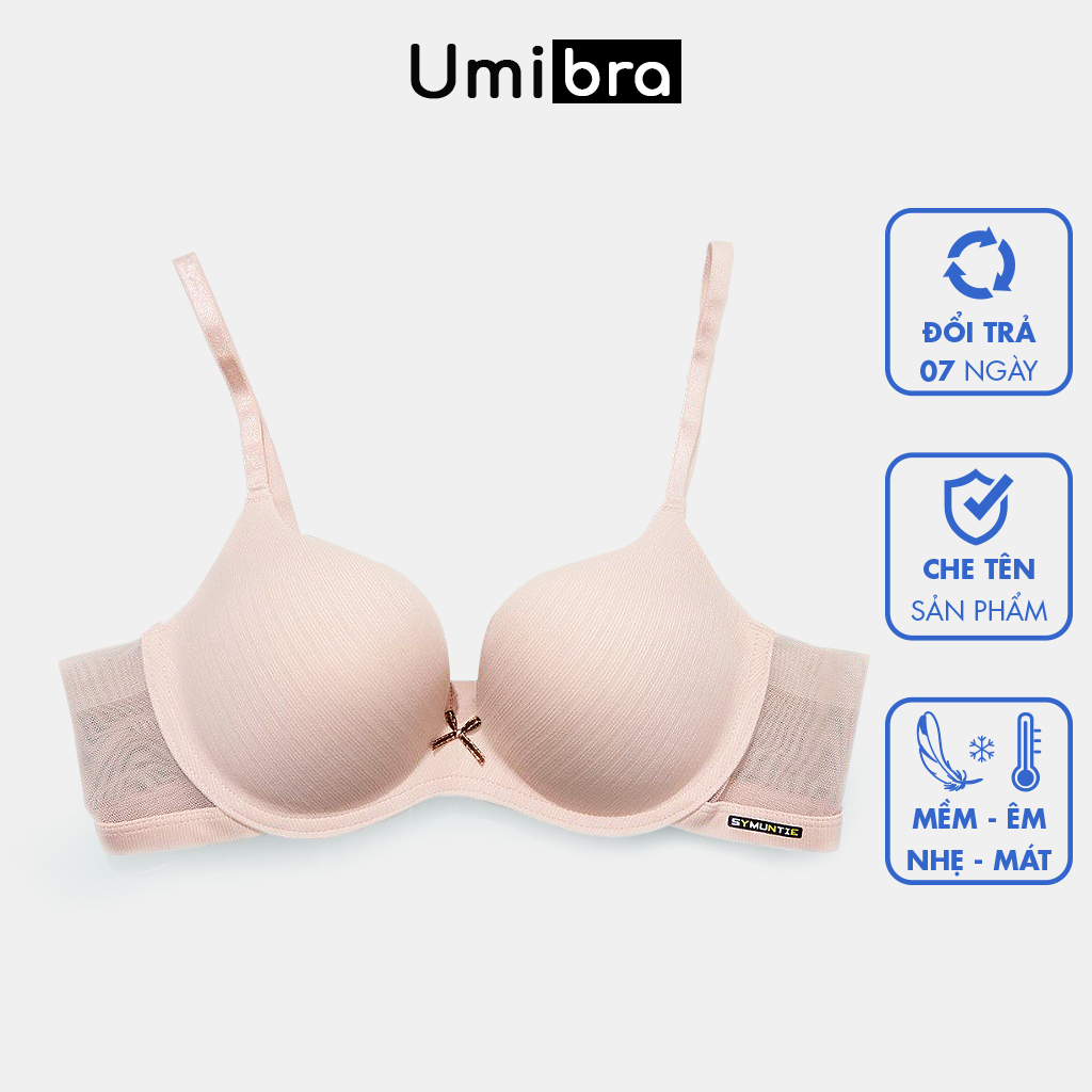 Áo lót nữ Umibra không gọng cổ V đệm dày 2cm nâng ngực tạo khe - AN36