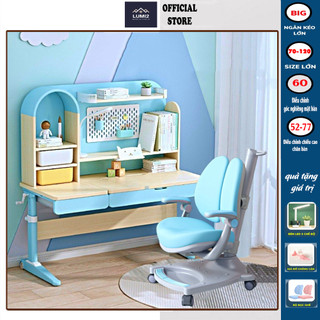 Bàn học sinh chống gù S410 kích thước 100x60cm chất liệu gỗ cao cấp, nâng hạ bằng tay quay,mặt bàn nghiêng 60 độ