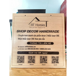 Biển hiệu, bảng hiệu shop khắc laser giá rẻ