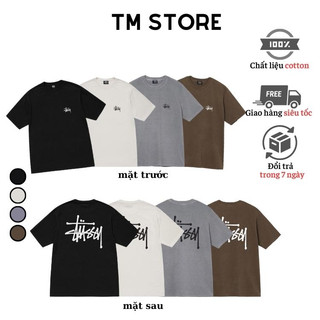 Áo thun nam nữ, unisex local brand tay lỡ 006 from rộng in stussy chất liệu cotton 100%, mẫu mới 2023