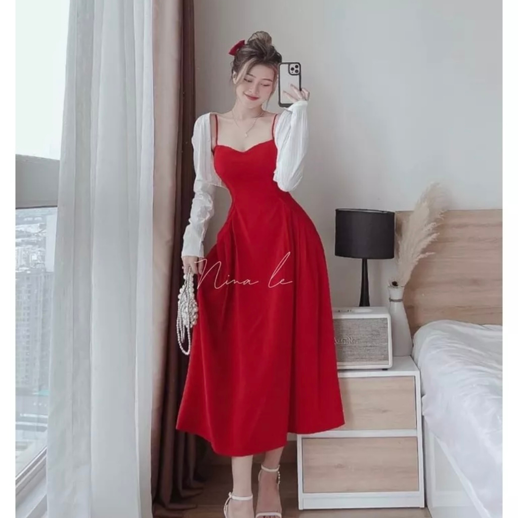 Váy/ Đầm Maxi Hai Dây Chéo Hở Lưng Quyến Rũ ♥️ Váy maxi có đệm ngực - Linh Chip Shop