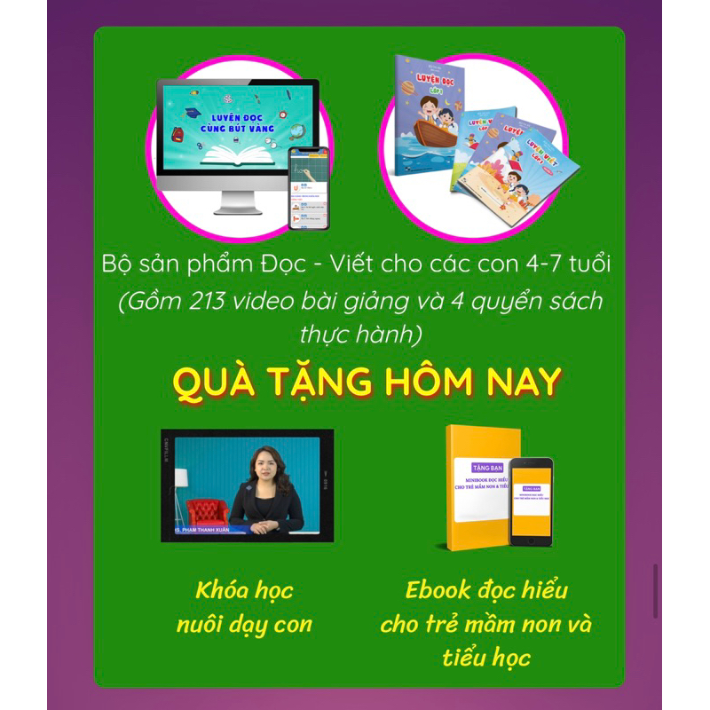 Khoá học tiếng Việt cho bé 4-7 tuổi - cho con thành thạo đọc viết tại nhà Evoucher [Toàn quốc]