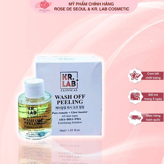 Peel da pha lê Kr. Lab Hàn Quốc lọ 30ml hạn 2026 thuỷ phân sạm nám giúp da sạch tăng sinh collagen elastin peel da moose