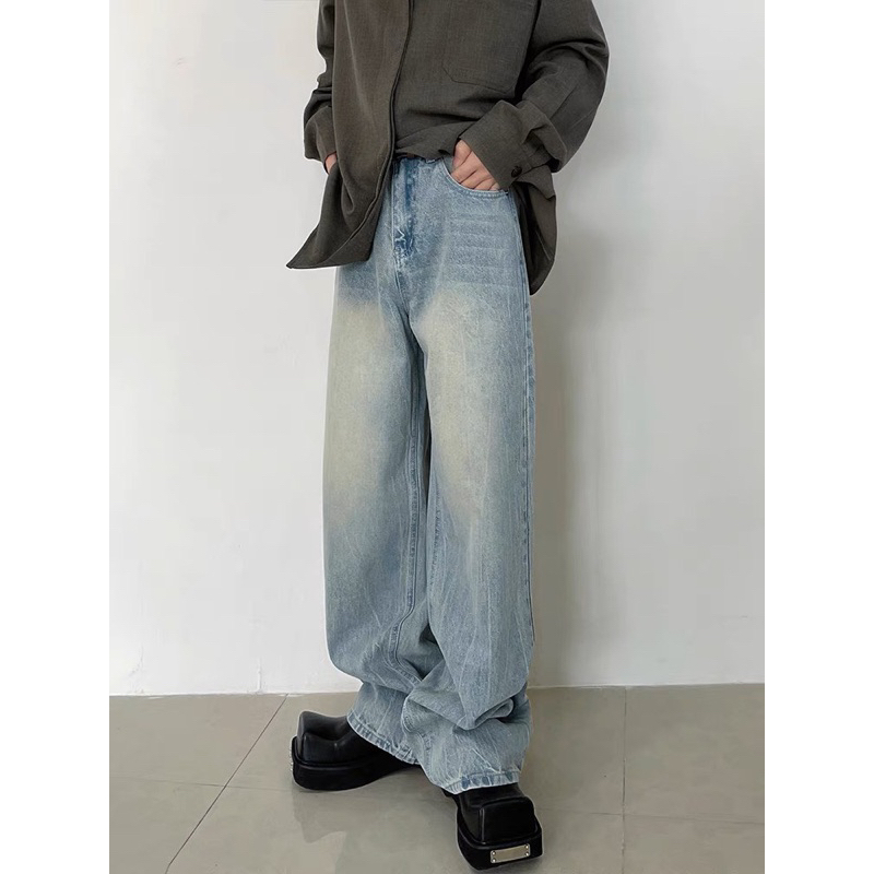 Quần jean form rộng,quần baggy jean ống rộng ms1023